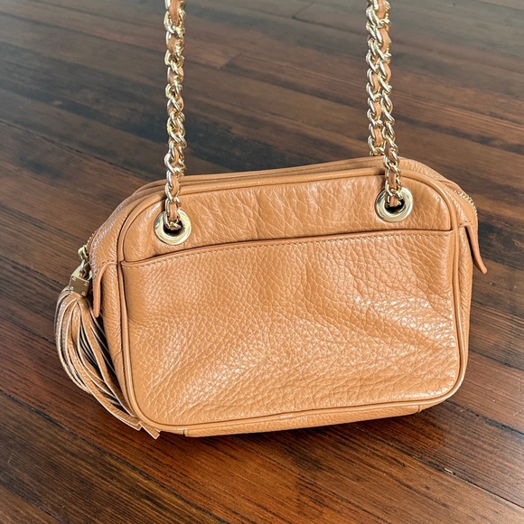 Tory Burch Thea Royal Tan Crossbody Bag with Gold Chain - Picture 6 of 11